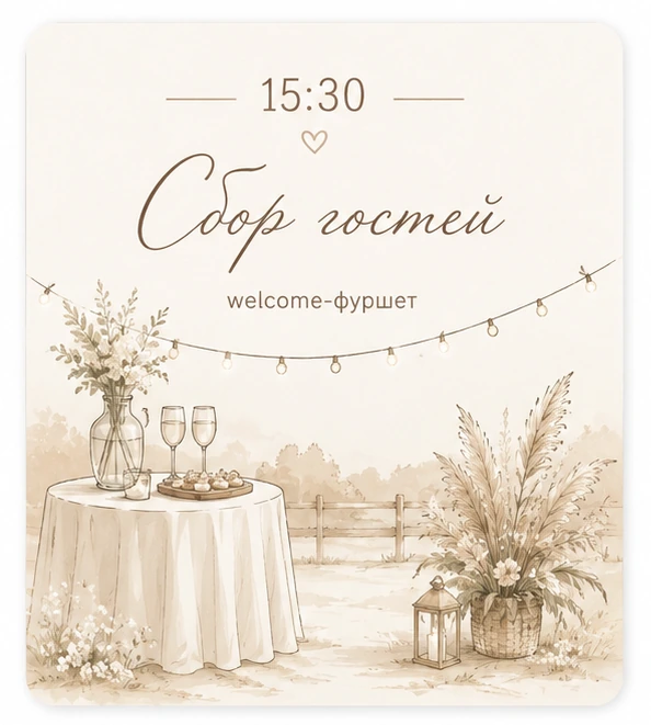 Сбор гостей — Welcome-фуршет